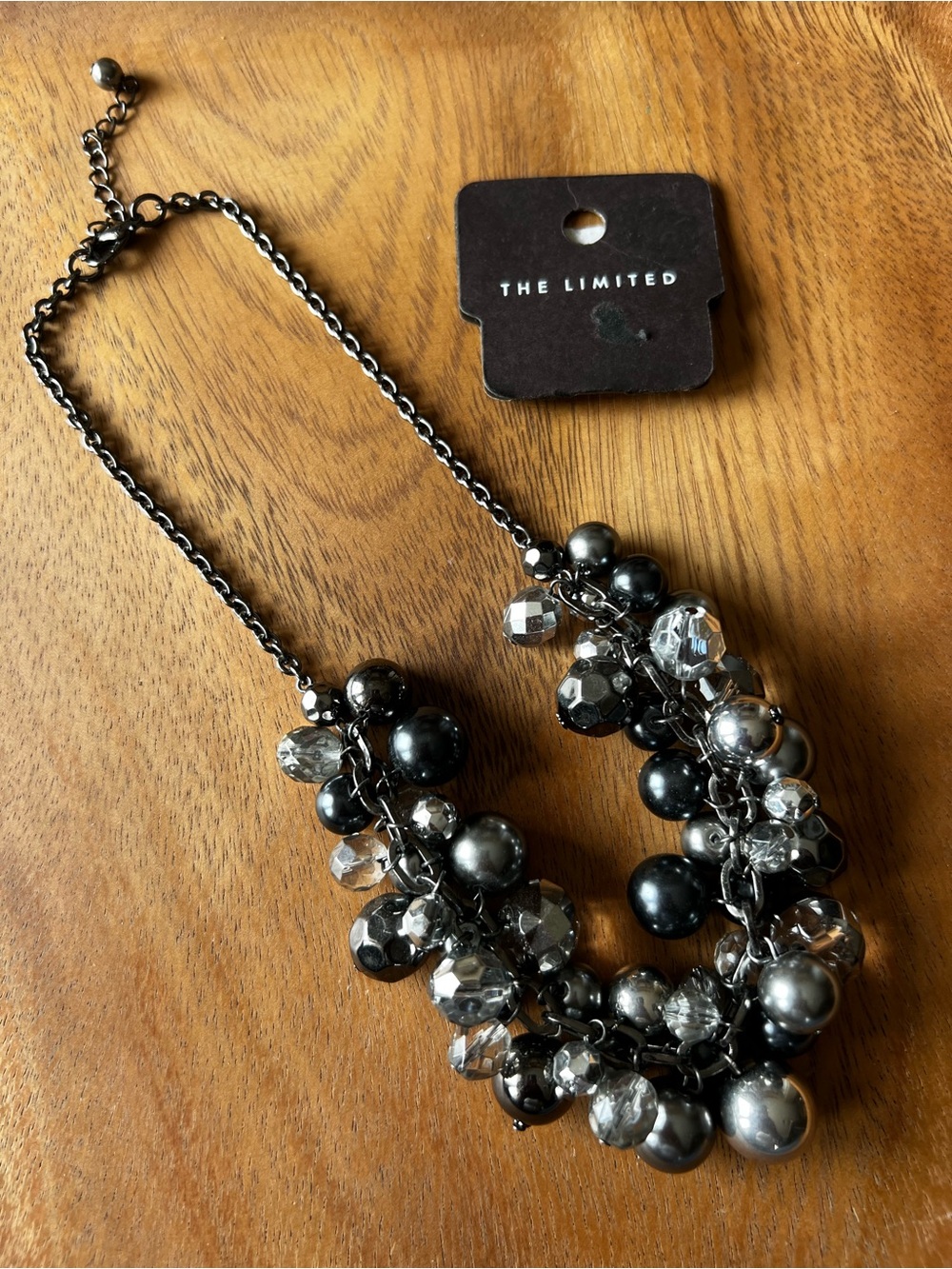 The Limited Gunmetal Chunky Cha-Cha Necklace & Bracelet Set Y2K - Picture 5 of 7